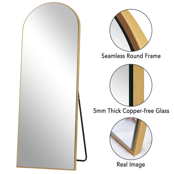 Mercury Row® Greta Sleek ArchedTop Wall Mirror & Reviews Wayfair